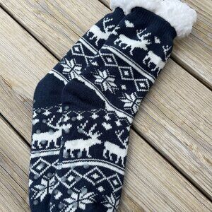 Brand New (with tags) Unisex Fleece-Lined Gripper Slipper Socks